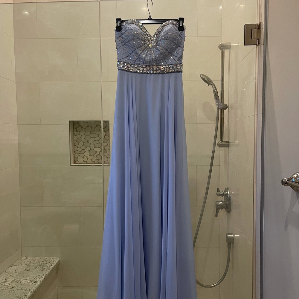 NWT Light Purple Strapless Sweetheart Neckline Maxi Cocktail Dress (size S)